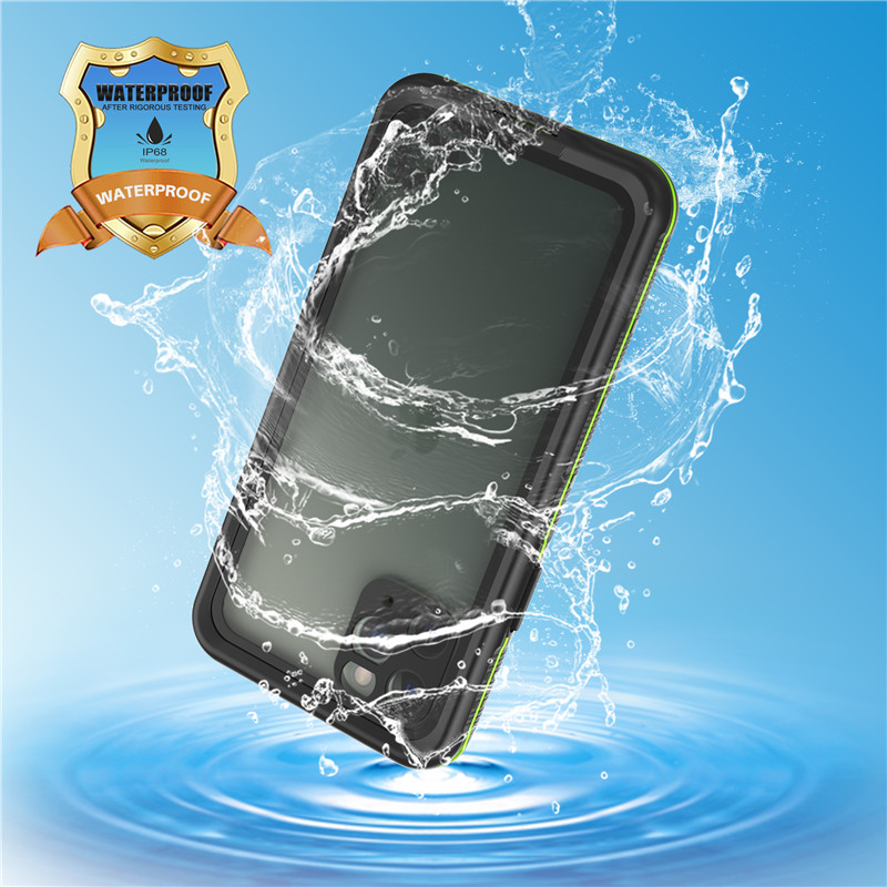 Podwodny wodoodporny futerał na telefon wodoodporny futerał iPhone 11 pro (czarny) z przezroczystą tylną obudową