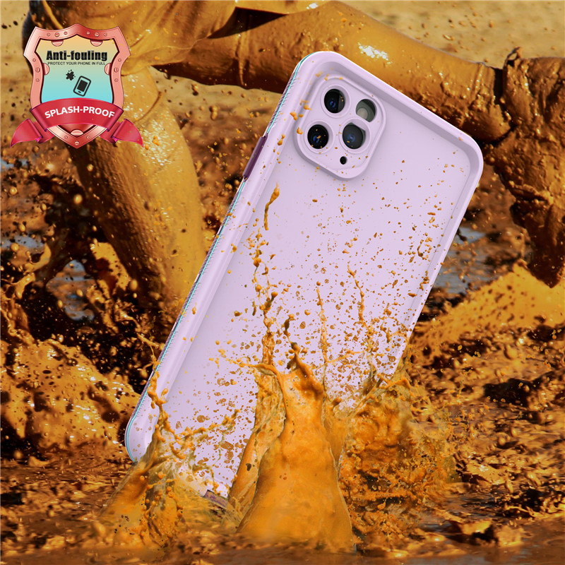 Lifetoodporny iphone11 pro max case apple podwodny iphone case wodoodporny uchwyt telefoniczny (fioletowy) z mocnym kolorem tylnej pokrywy
